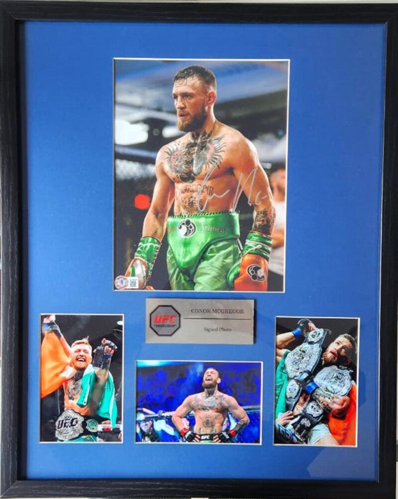 Conor McGregor Fotografía autografiada enmarcada UFC, firma certificada por la compañía Beckett con el número BJ48822