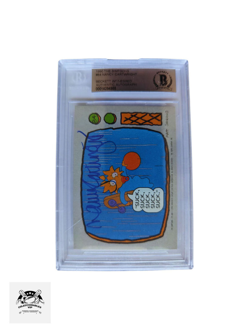Nancy Cartwright  la voz de Bart Simpson TARJETA 00014294955 autografiada certificado el autógrafo por Beckett.