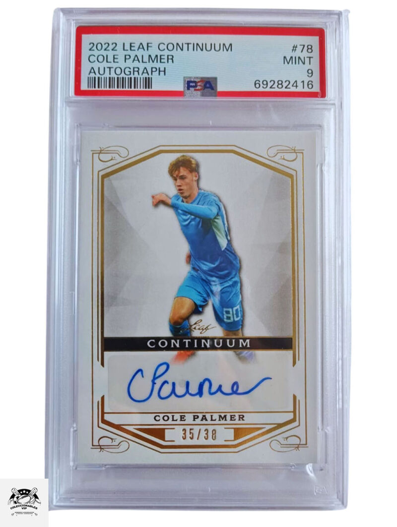 Cole Palmer Tarjeta Leaf autografiada autenticada por PSA 69282416.