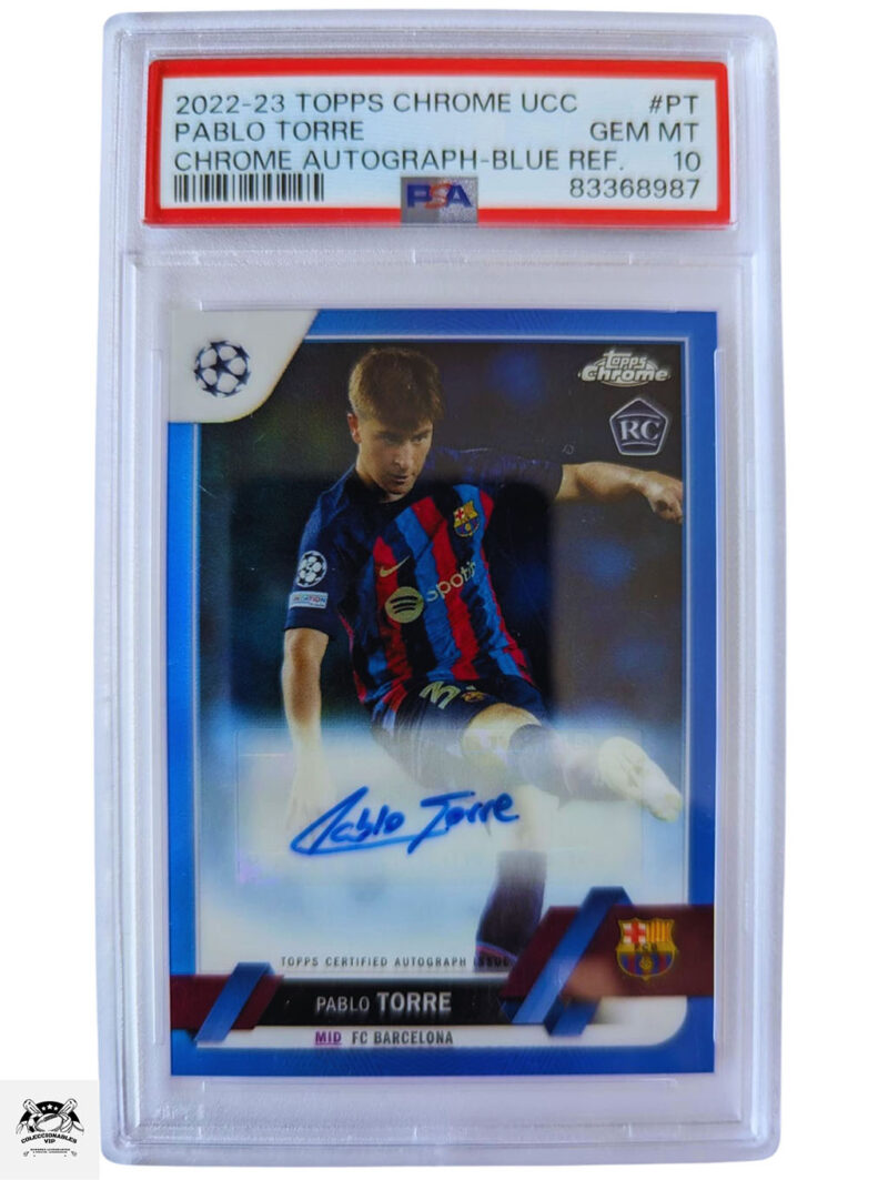 Pablo Torre Tarjeta FC Barcelona autografiada autenticada por PSA 83368987.