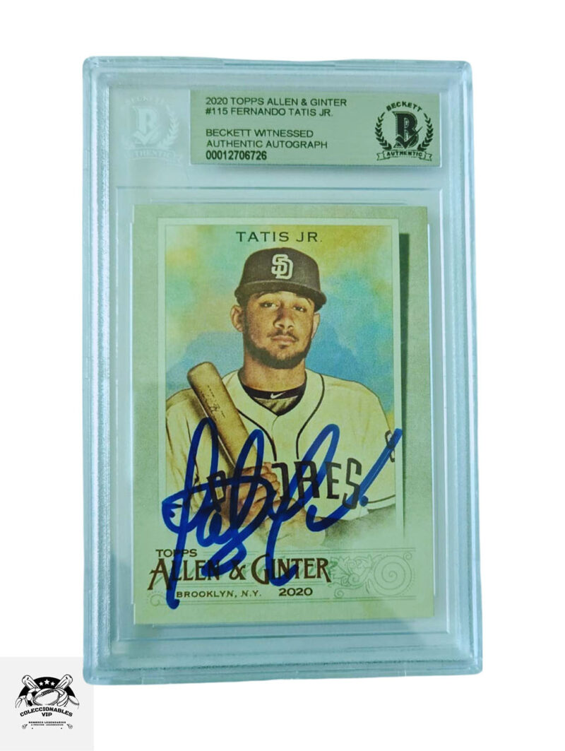Fernando Tatis Jr San Diego Padres TARJETA 00012706726 autografiada autógrafo certificado por Beckett.