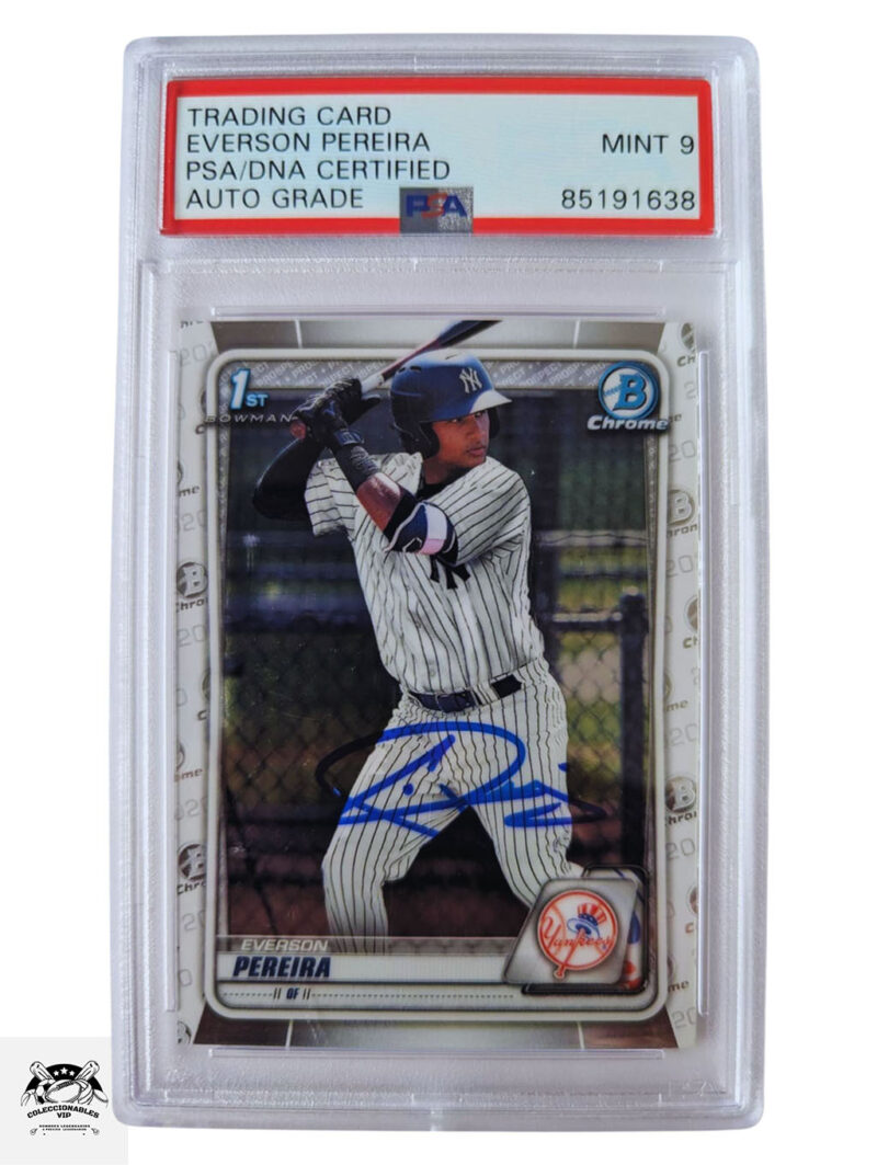 Everson Pereira New York Yankees Tarjeta autografiada autenticada por PSA 85191638.