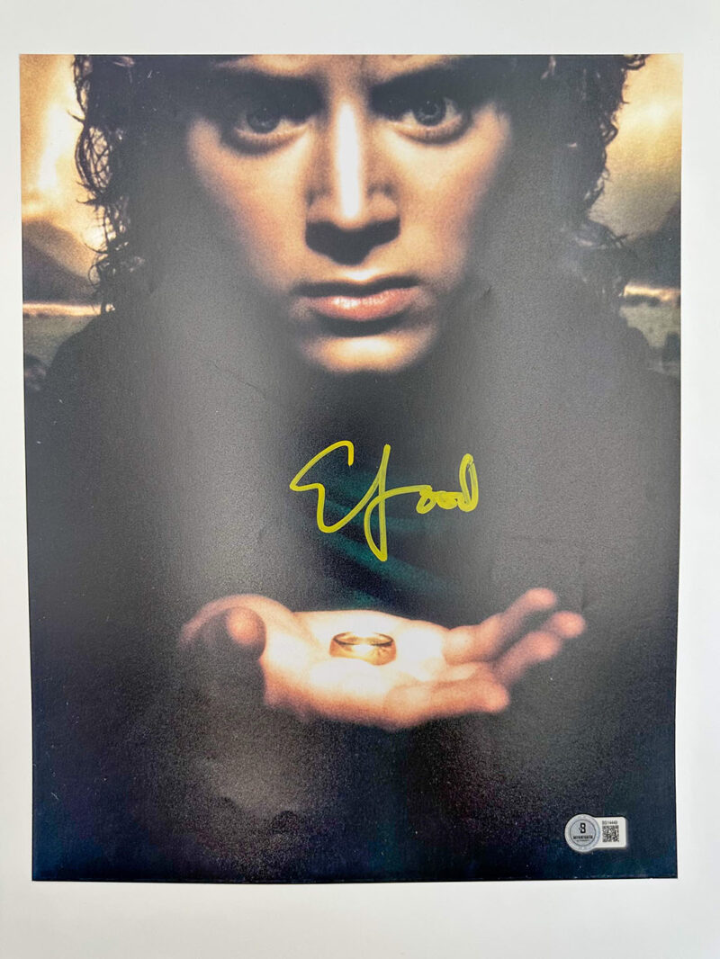 Elijah Wood fotografía autografiada “El Señor de los Anillos” firma certificada por Beckett BS14449