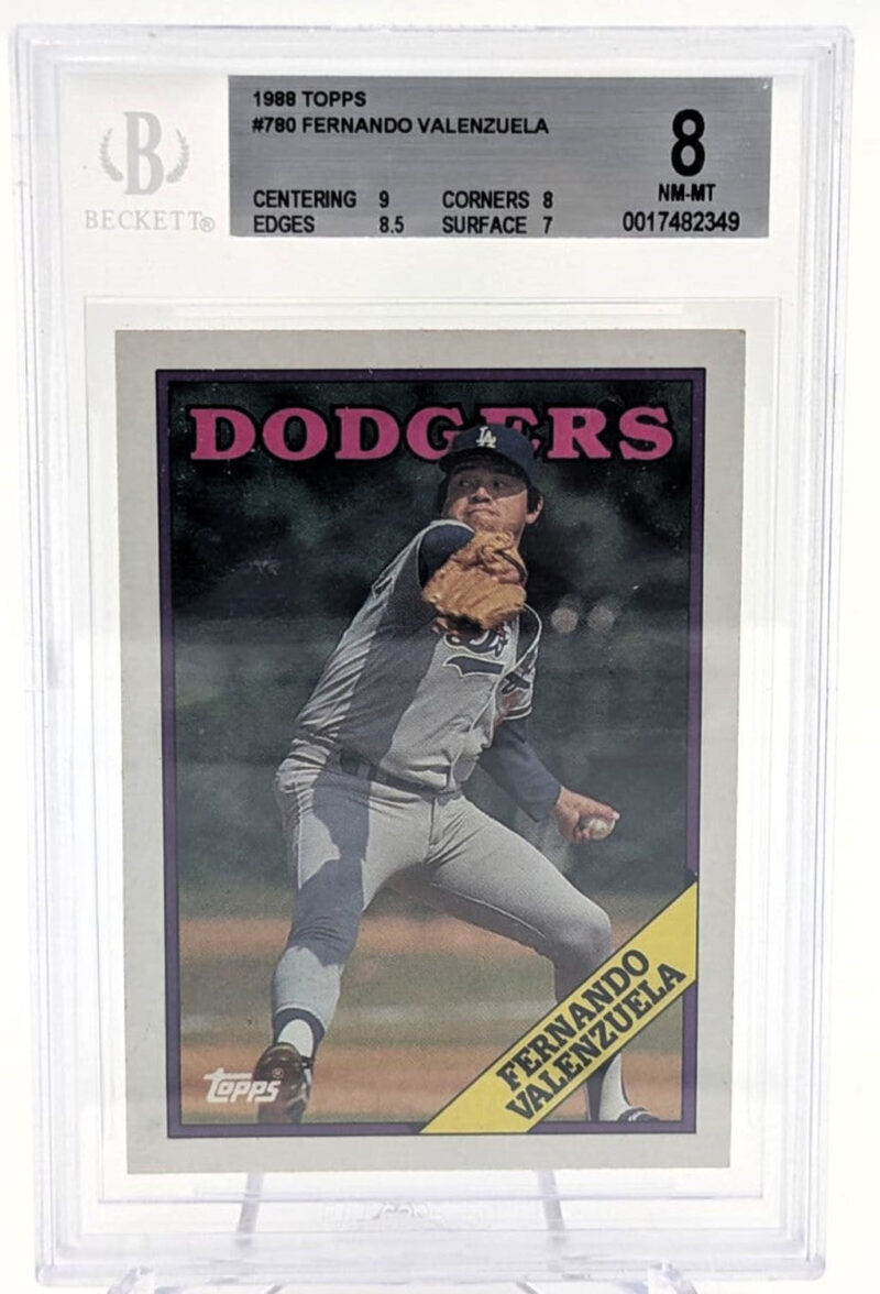 Fernando Valenzuela Tarjeta Topps 1988 Dodgers Graduada por Beckett 0017482349