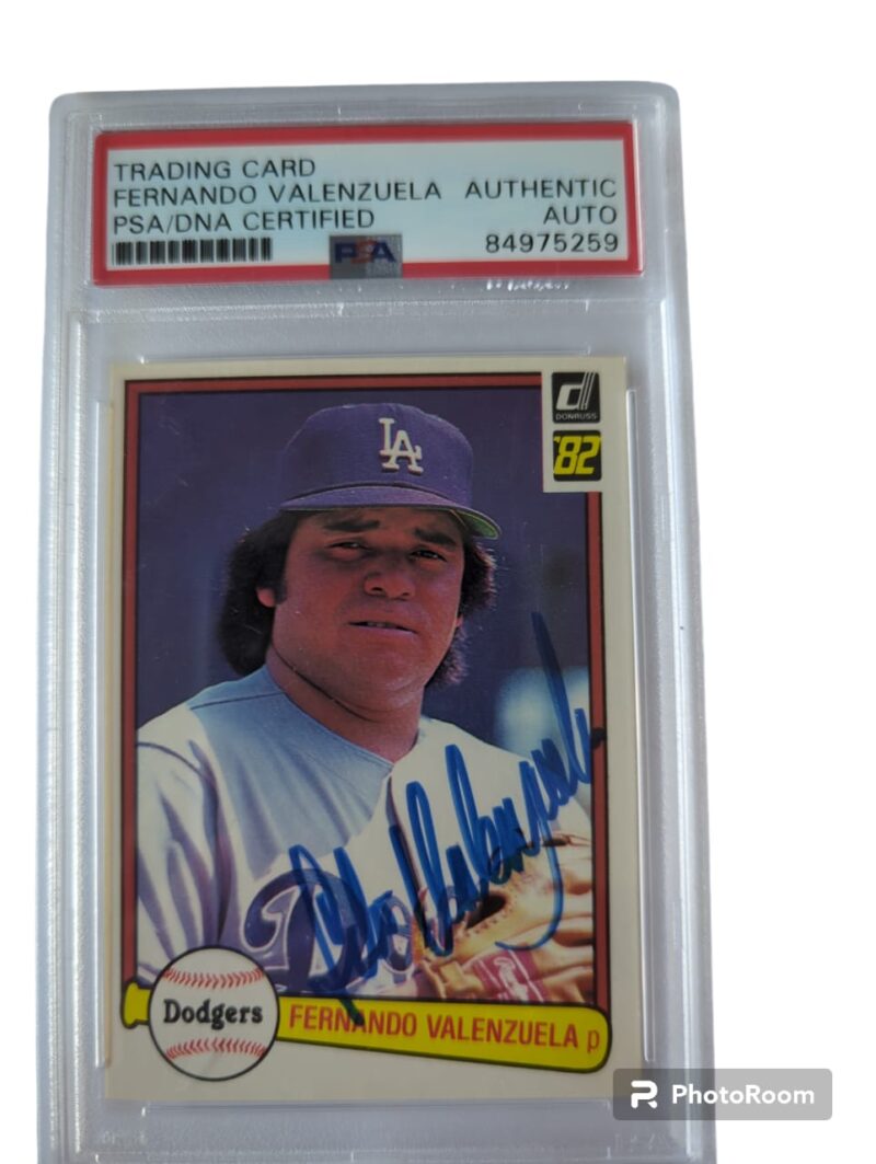 Fernando Valenzuela TARJETA Dodgers Autografiada