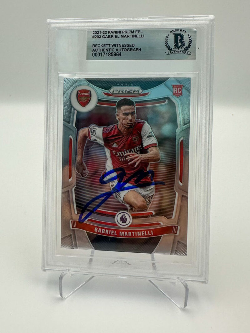Gabriel Martinelli Tarjeta Autografiada Arsenal Certificada por Beckett 00017185964.