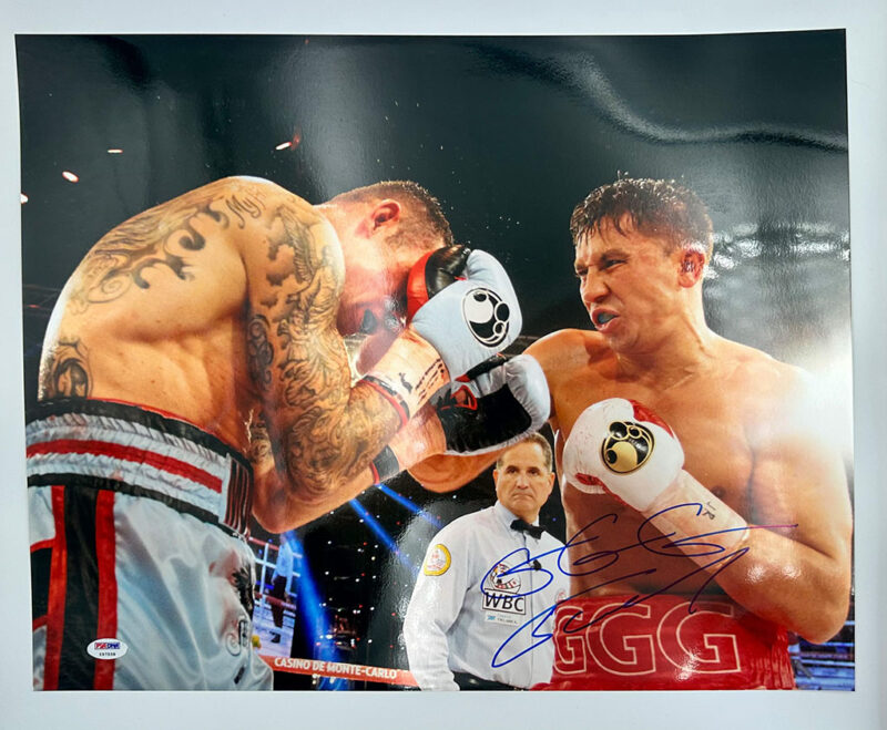 Gennady GGG Golovkin Fotografía Autografiada Boxeo firma certificada por PSA Y97558.