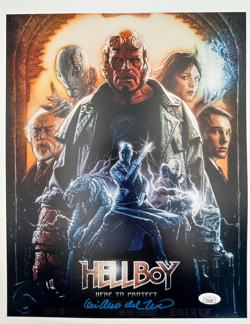 Guillermo del Toro fotografía autografiada Hellboy certificado JSA CF51230