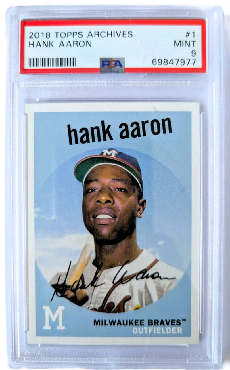 Hank Aaron Tarjeta Topps Archives graduada por PSA 69847977