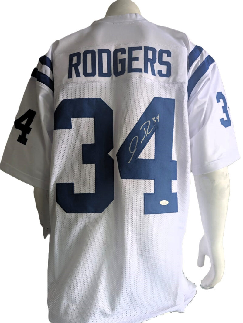 Isaiah Rodgers playera blanca autografiada certificado JSA WIT991434