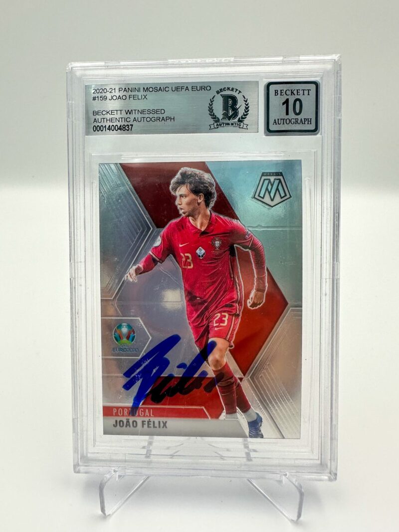 Joao Felix Tarjeta Autografiada Portugal Certificada por Beckett 00014004837.