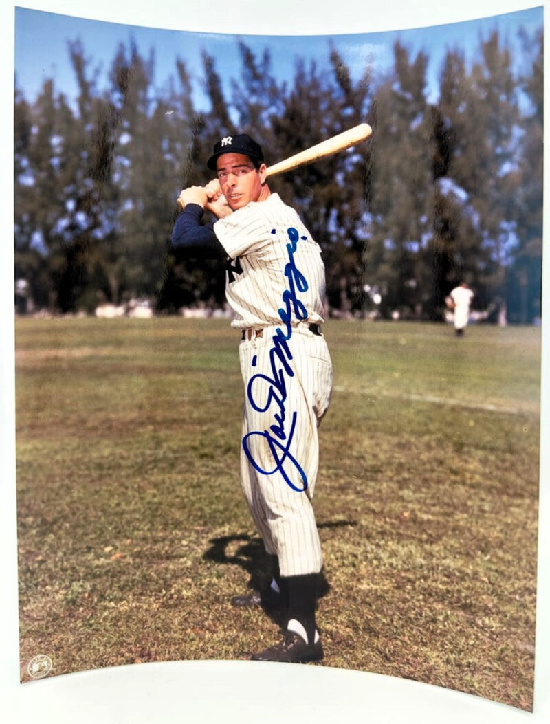 Joe DiMaggio Fotografía original autografiada Yankees de New York.