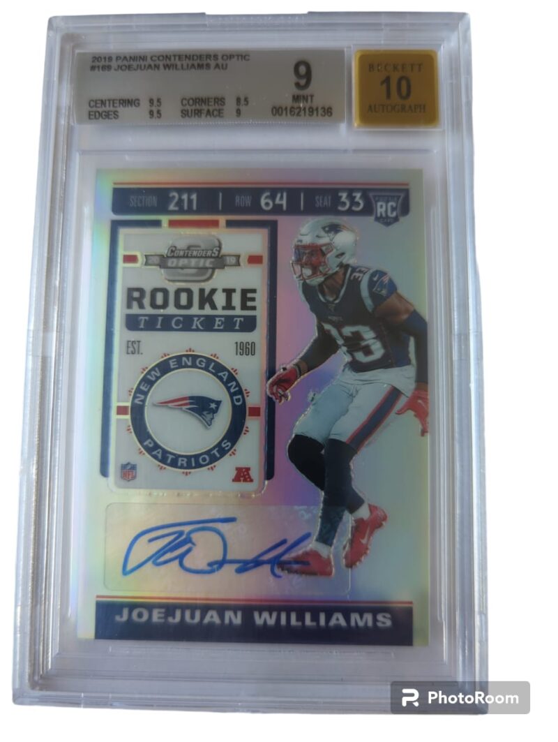 Joejuan Williams Patriots Tarjeta autografiada y graduada por Beckett  0016219136