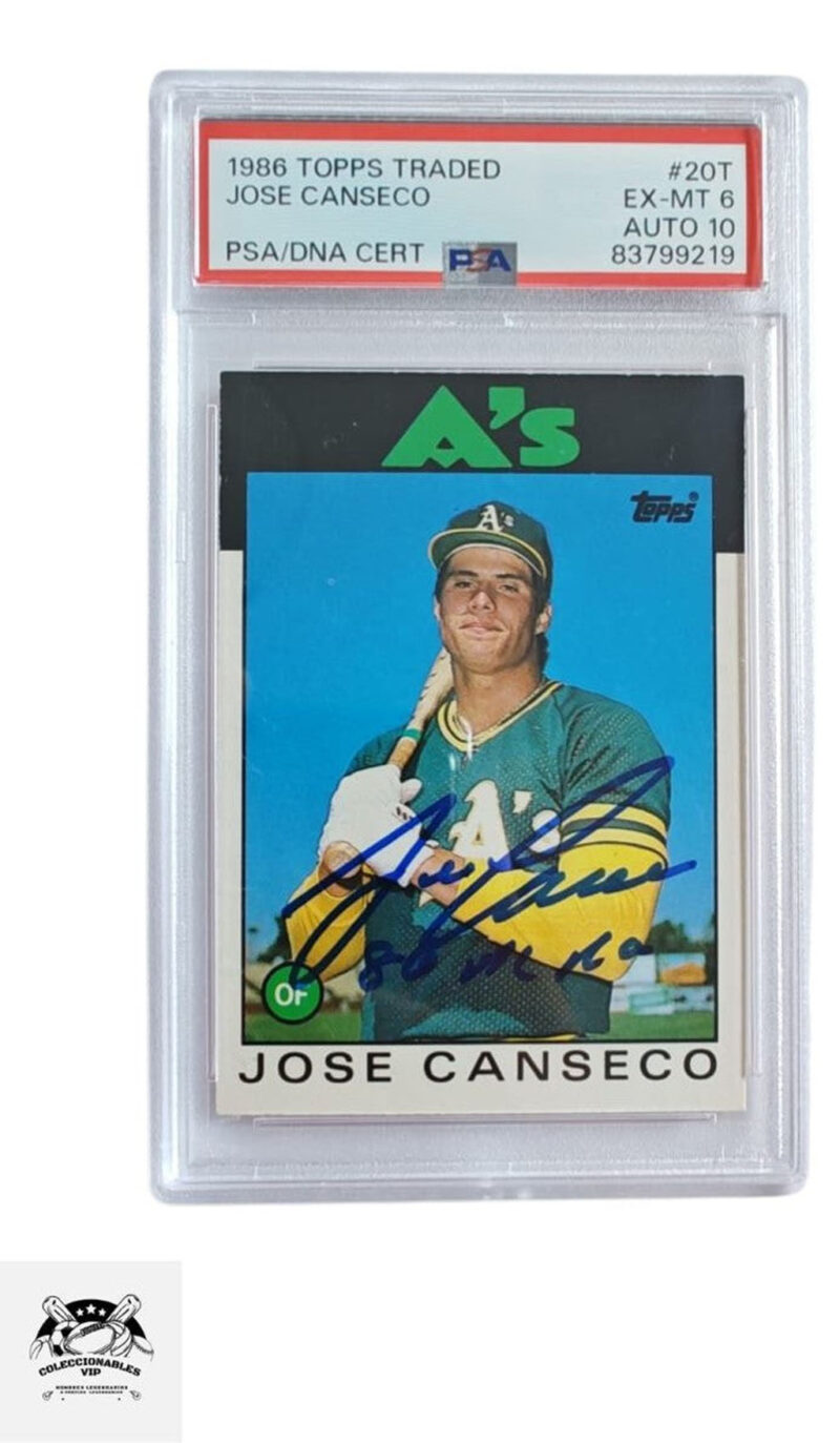 José Canseco Tarjeta A's Athletics autografiada autenticada por PSA 83799219.