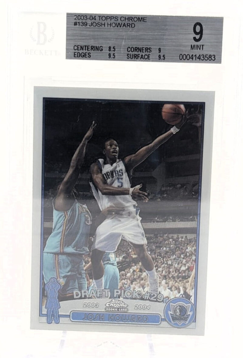 Josh Howards Tarjeta Dallas Maverick Topps Chrome Graduada por Beckett 0004143583