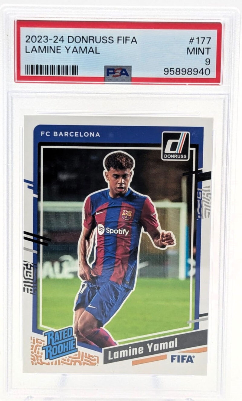 Lamine Yamal Tarjeta Barcelona #177 2023-24 Donruss Fifa PSA 95898940