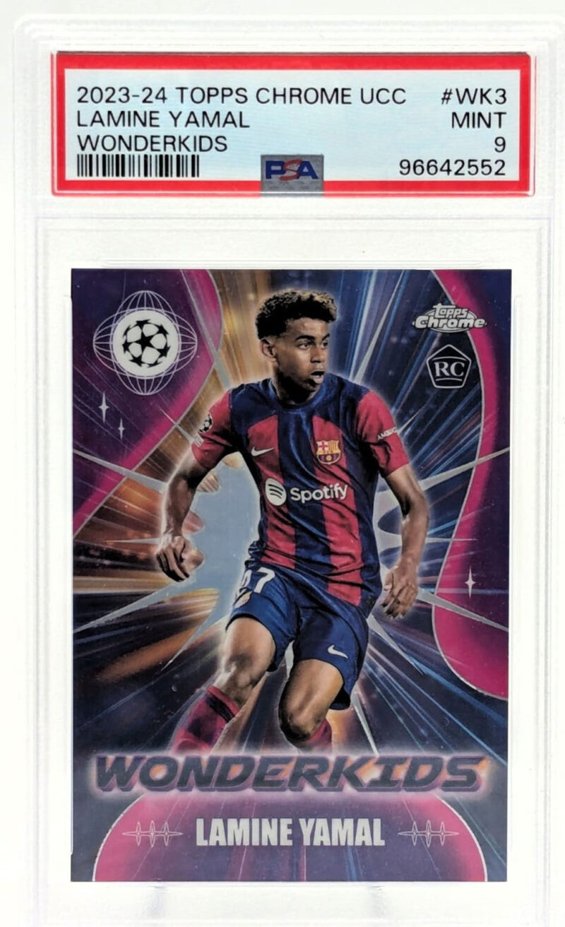 Lamine Yamal Tarjeta WK3 Barcelona Wonderkids Graduada por PSA 96642552 y 96642586.