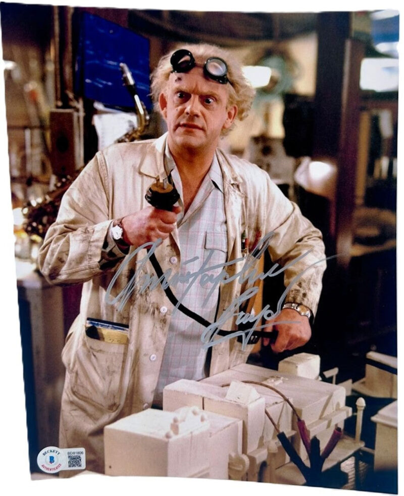 Christopher Lloyd Fotografía “Volver al Futuro” Autografiada firma certificada por Beckett BD81806.