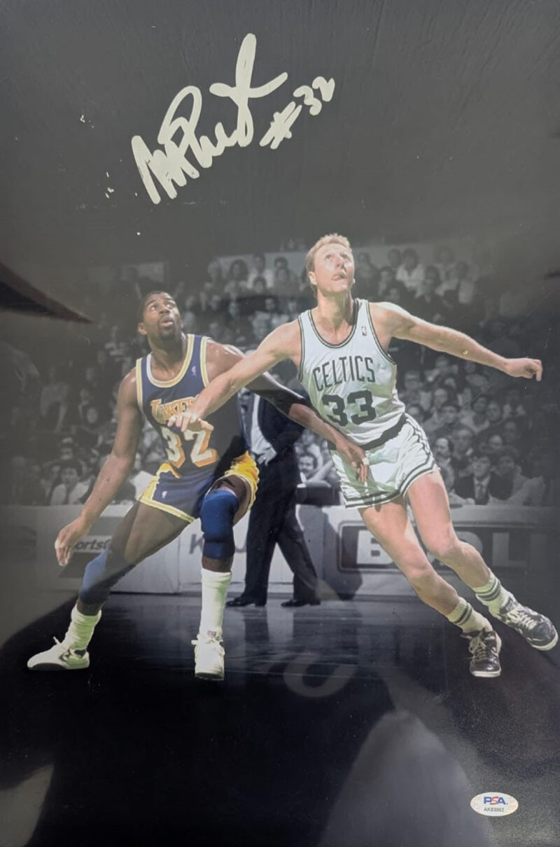 “Magic” Johnson Hall Of Fame Lakers Fotografía Autografiada firma certificada por PSA AK83862