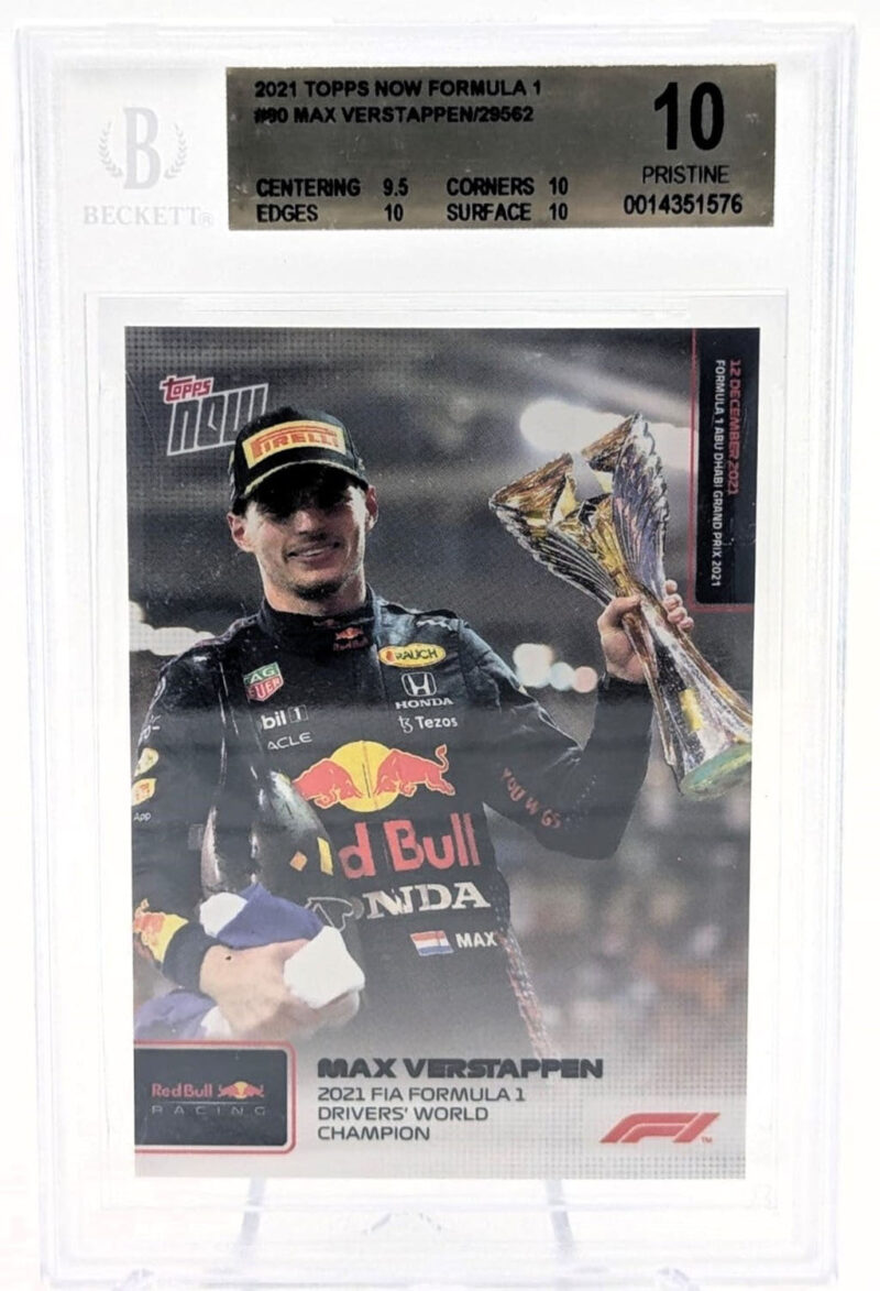 Max Verstappen Tarjeta 2021 Topps Now F1 Graduada por Beckett 0014351576