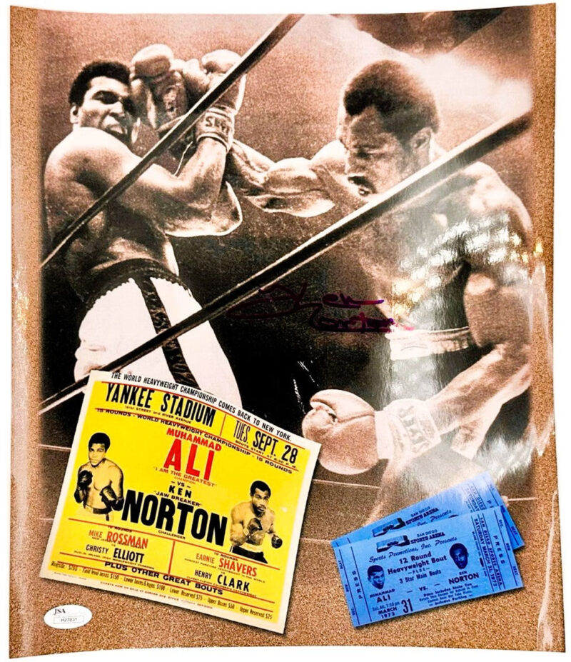 Ken Norton Fotografía Autografiada firma certificada por JSA H27831