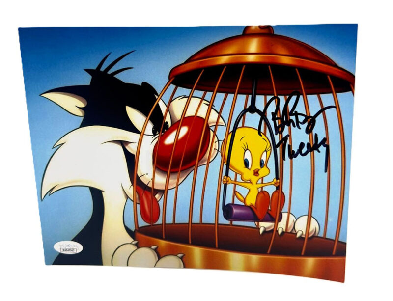 Bob Bergen voz de Piolín Fotografía autografiada certificada por JSA WA647965.