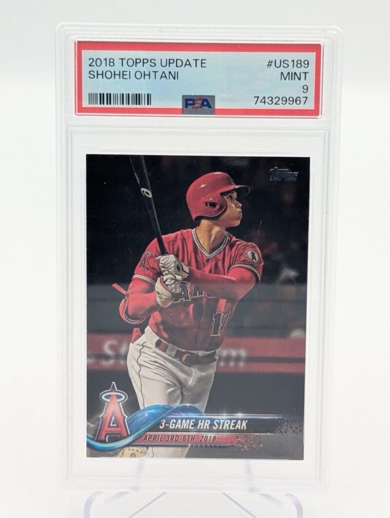 Shohei Ohtani Tarjeta Los Angeles 2018 Topps Update #US189 certificado PSA número 74329967.