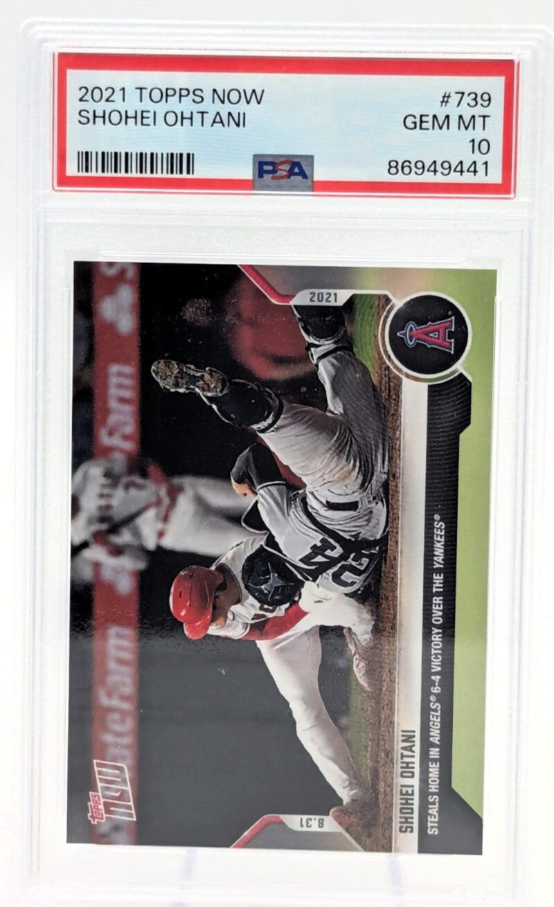 Shohei Ohtani Tarjeta Los Angeles Topps Now 2021 certificada por PSA 86949441