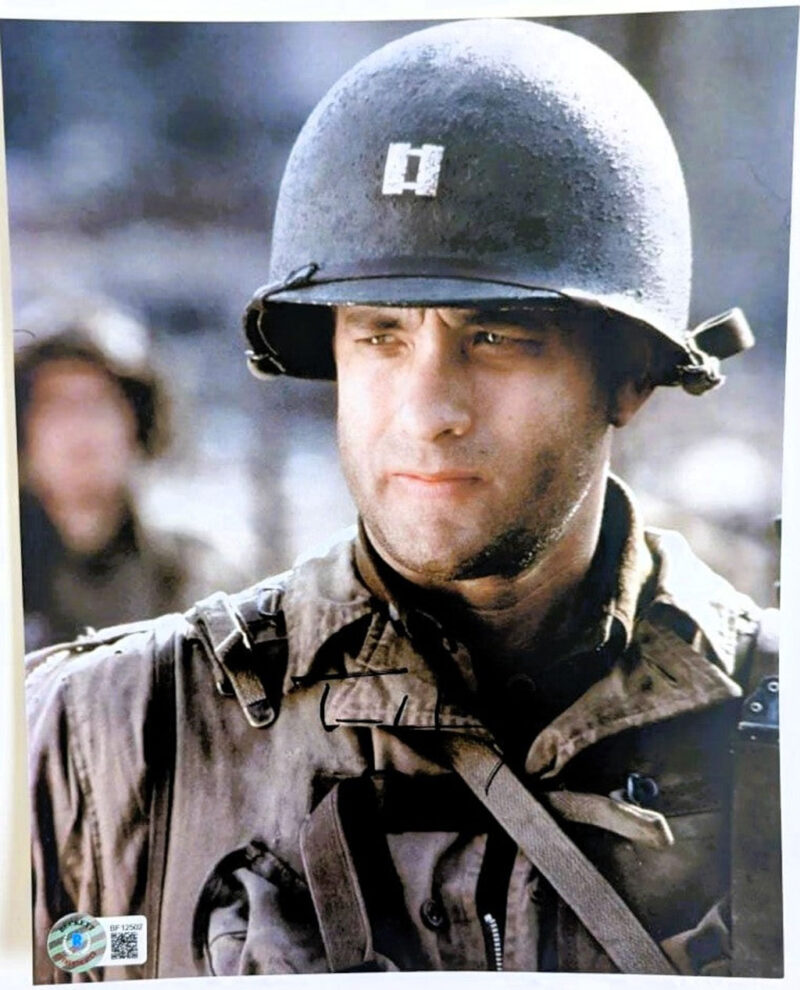 Tom Hanks Soldado Fotografía Autografiada firma certificada por Beckett BF12502