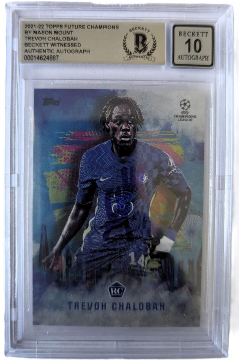 Trevoh Chalobah Tarjeta 2021-22 Autografiada Topps Chelsea Certificada por Beckett 00014624887