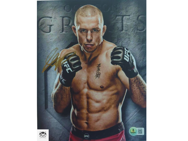 Georges St-Pierre UFC Fotografía Autografiada firma certificada por Beckett BP72956.