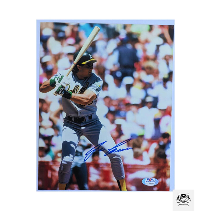 José Canseco fotografía MLB Oakland Athletics autografiada firma certificada por PSA 1C65680