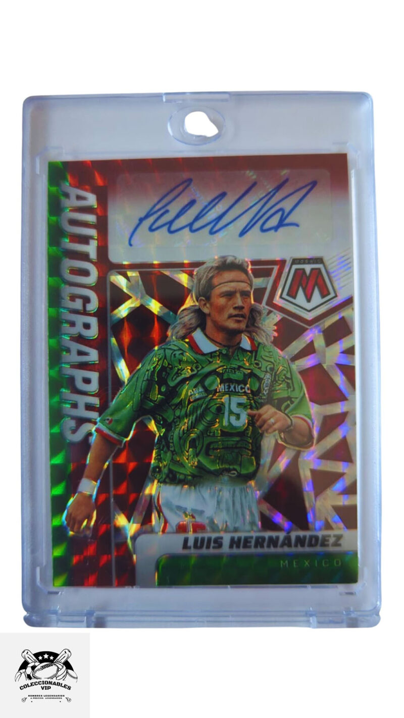 Luis Hernández Tarjeta México Panini autografiada