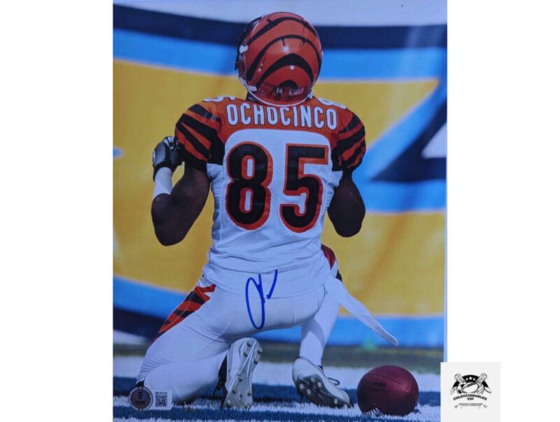 Chad Johnson “Ochocinco” Cincinnati Bengals Fotografía Autografiada firma certificada por Beckett 2W151131