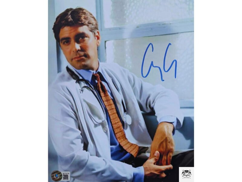 George Clooney Fotografía Autografiada firma certificada por Beckett BC72718