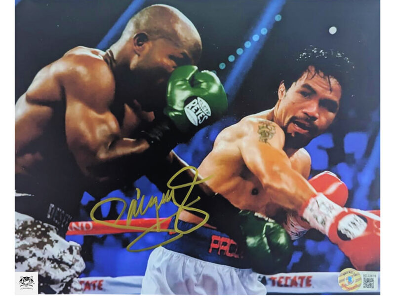 Manny Pacquiao Fotografía Autografiada firma certificada por Beckett BD23878
