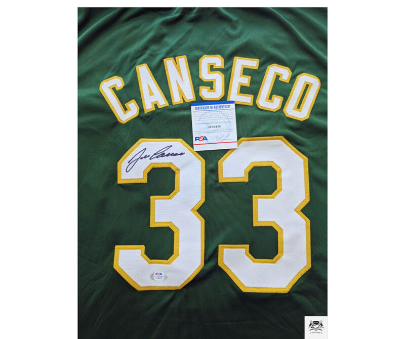 José Canseco playera MLB Oakland Athletics autografiada certificada por PSA 1C38438