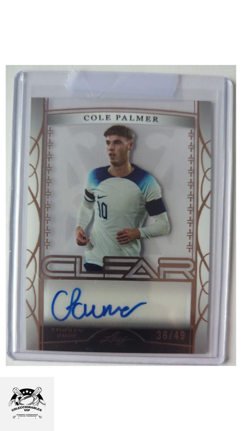 Cole Palmer Tarjeta Leaf en el frente encontrarás autógrafo certificado por Leaf CA-CP1.
