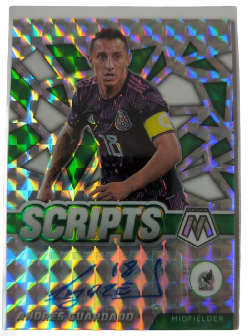 Andres Guardado Tarjeta México Panini autografiada