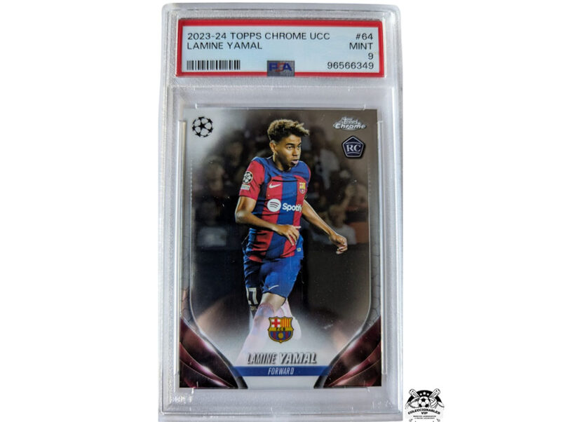 Lamine Yamal tarjeta FC Barcelona 2023 - 2024 Topps Chrome UCC PSA 96566349.