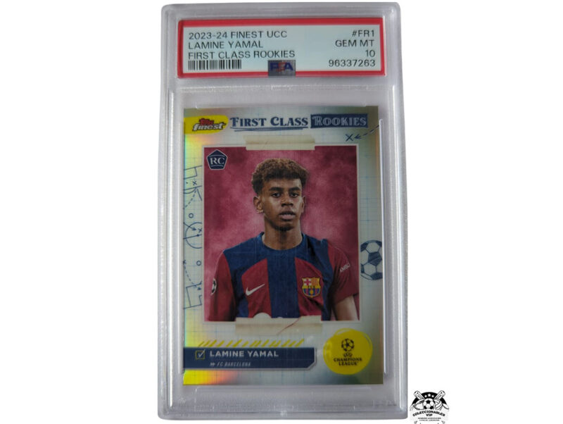 Lamine Yamal tarjeta FC Barcelona 2023 - 2024 Finest UCC First Class Rookies PSA 96337263
