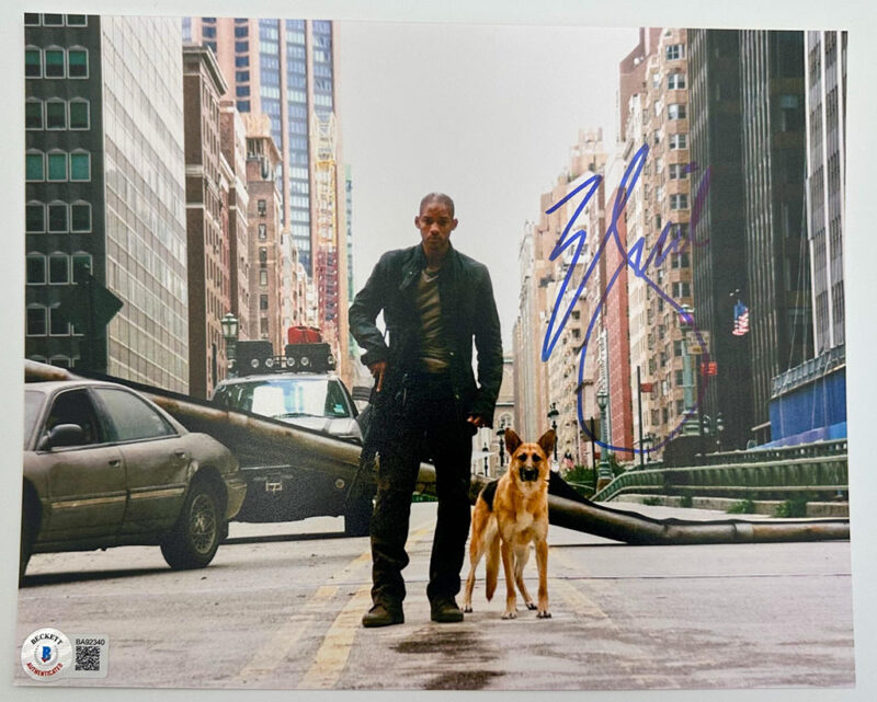 Will Smith Fotografía autografiada “Soy Leyenda”, firma certificada por la compañía Beckett con el número BA92340