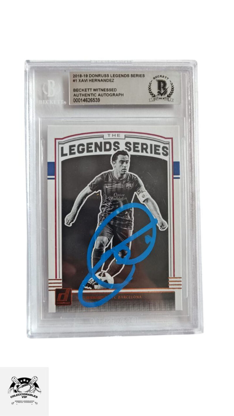Xavi Hernández TARJETA España 00014626539 autografiada autógrafo certificado por Beckett