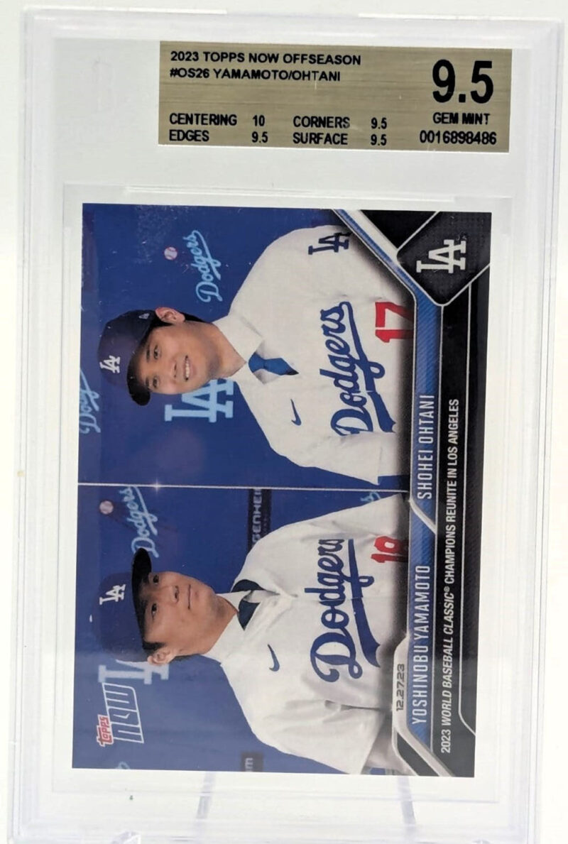 Yamamoto y Ohtani Tarjeta #OS26 Dodgers Graduada por Beckett 0016898486.